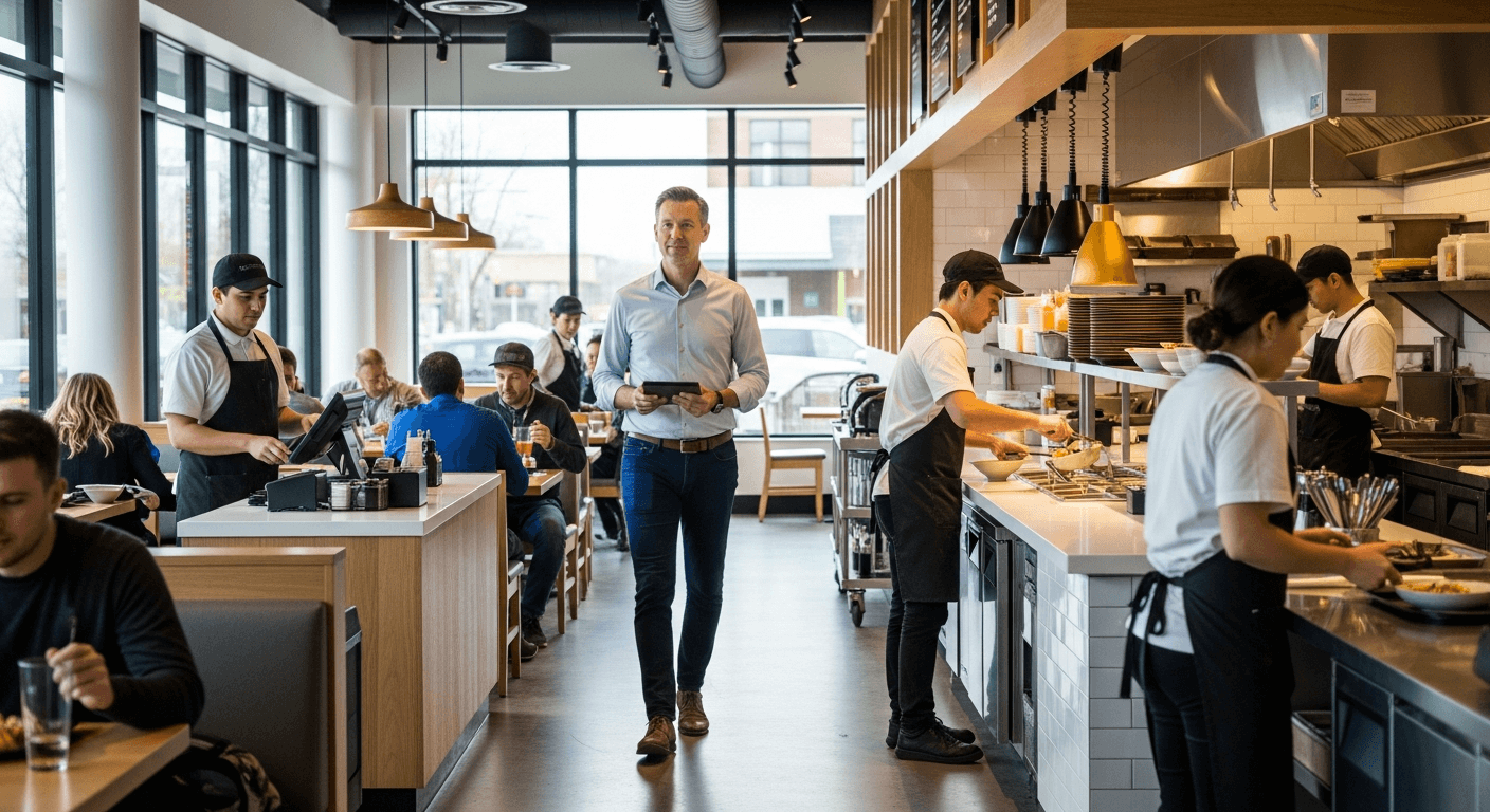 Multi-location restaurant brand operating consistently across stores with premium service.
